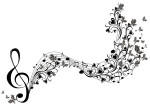 5th Grade Chorus musical notes butterflies